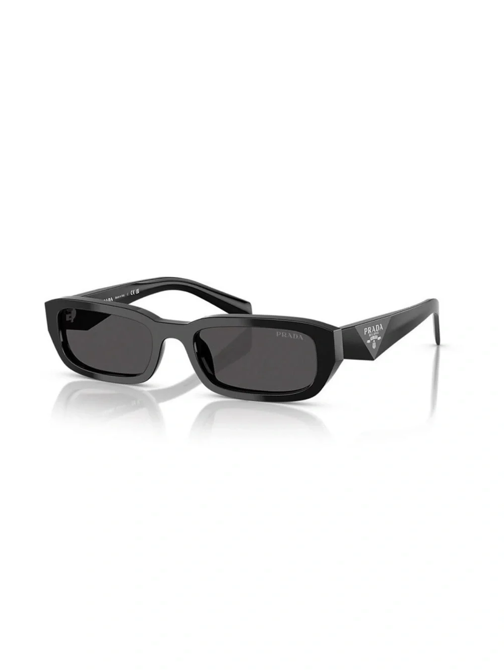 Prada Black Rectangular-Edge Sunglasses
